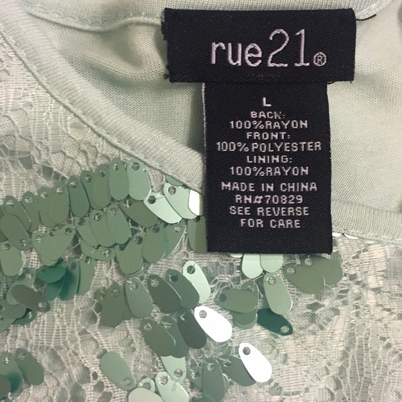 Rue 21 Racerback Tee With Sequins - Picture 6 of 6